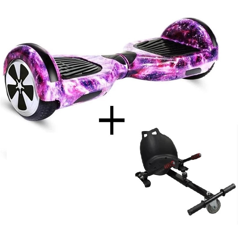 Sale! Purple Sky 6.5 Inch Hoverboard + HoverKart Bundle