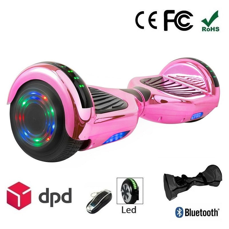Sale! Chrome Pink 6.5" Led Wheel Hoverboard
