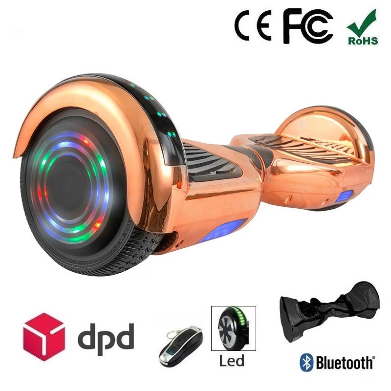 Sale! Chrome Rose Gold 6.5" Led Wheel Hoverboard