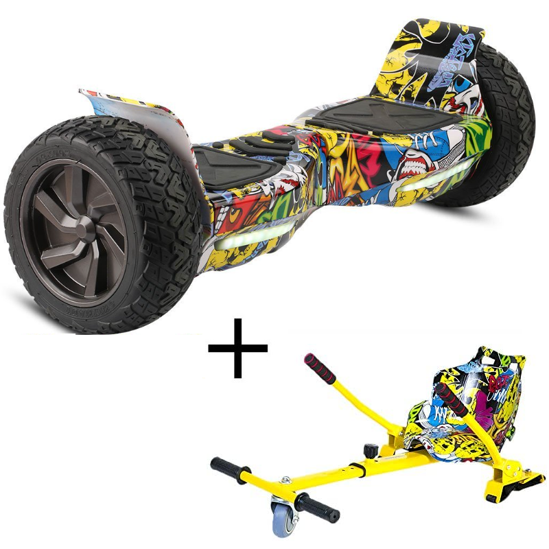 Graffiti Hummer All Terrain Hoverboard + Graffiti HoverKart Bundle